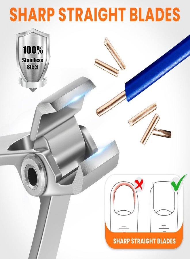 DRMODE Straight Nail Clippers for Thick Nails, Heavy Duty Large Toenail Clippers for Seniors with 17mm Wide Jaw Opening, Ultra Sharp Stainless Steel Toe Nail Clippers Cutter for Men with File - Image 2